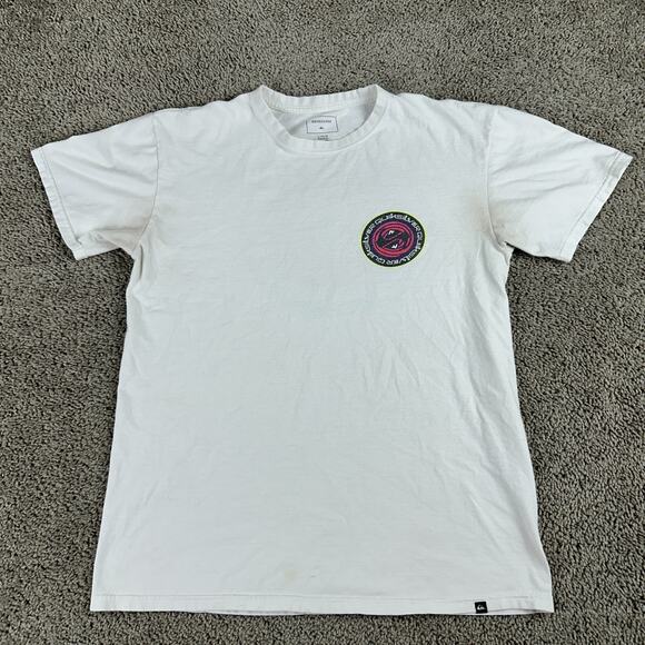 Quiksilver Shirt Mens Large White Red The Mountain And The Wave Short Sleeve - Picture 6 of 9